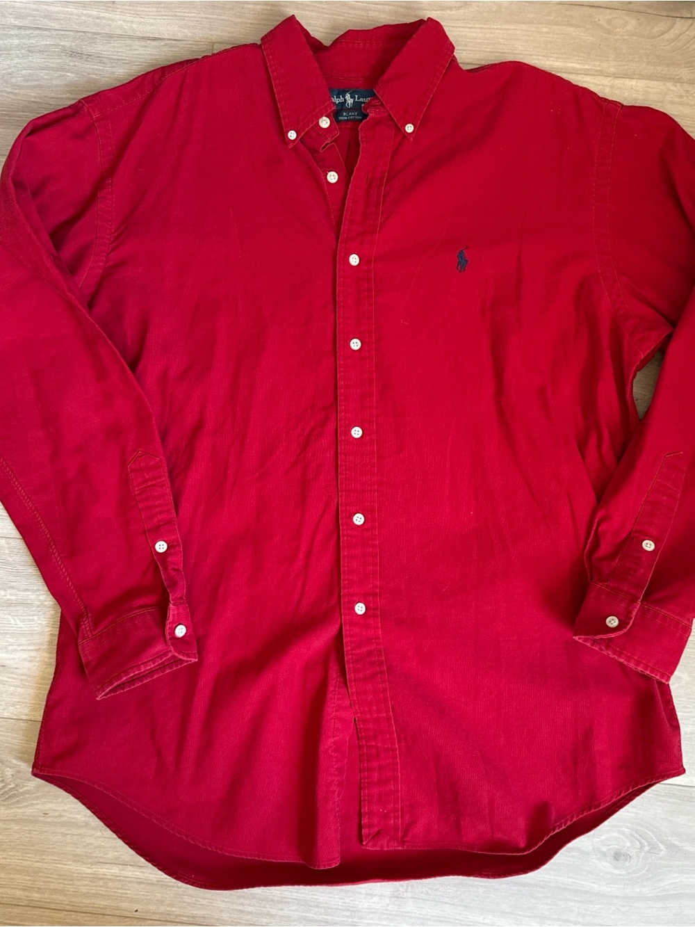 Ralph Lauren Red Button-Down Oxford Shirt